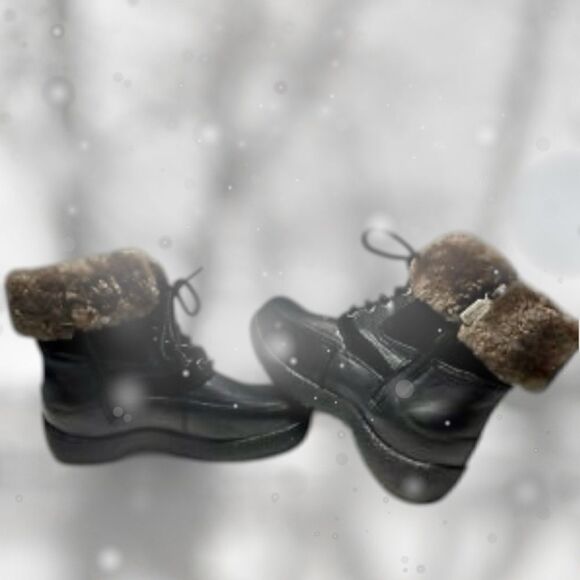 Winter faux fur The Toe Warmer Boots. Waterproof leather 5⭐️reviews size 7 W - Picture 7 of 7